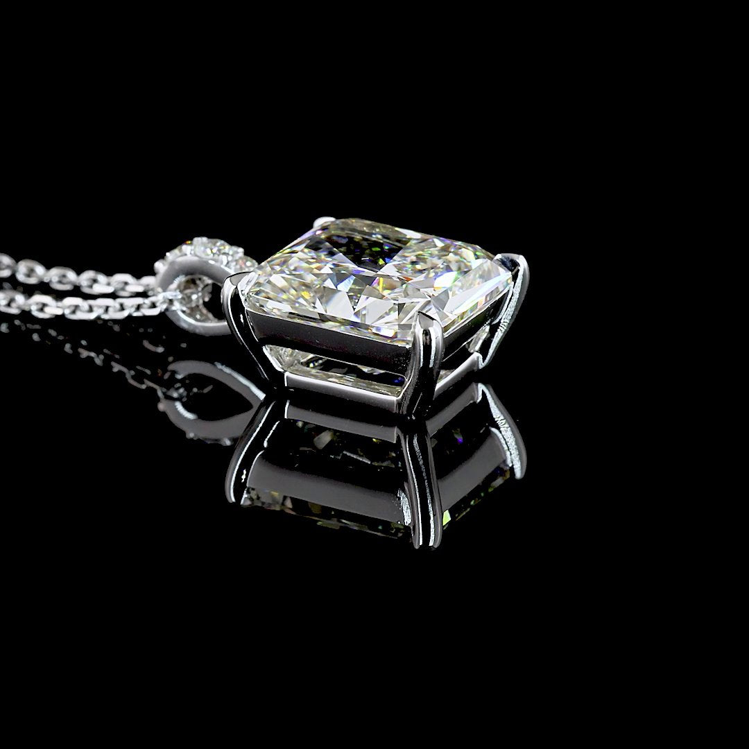 14kt White Gold GIA Certified Lab Diamond Pendant