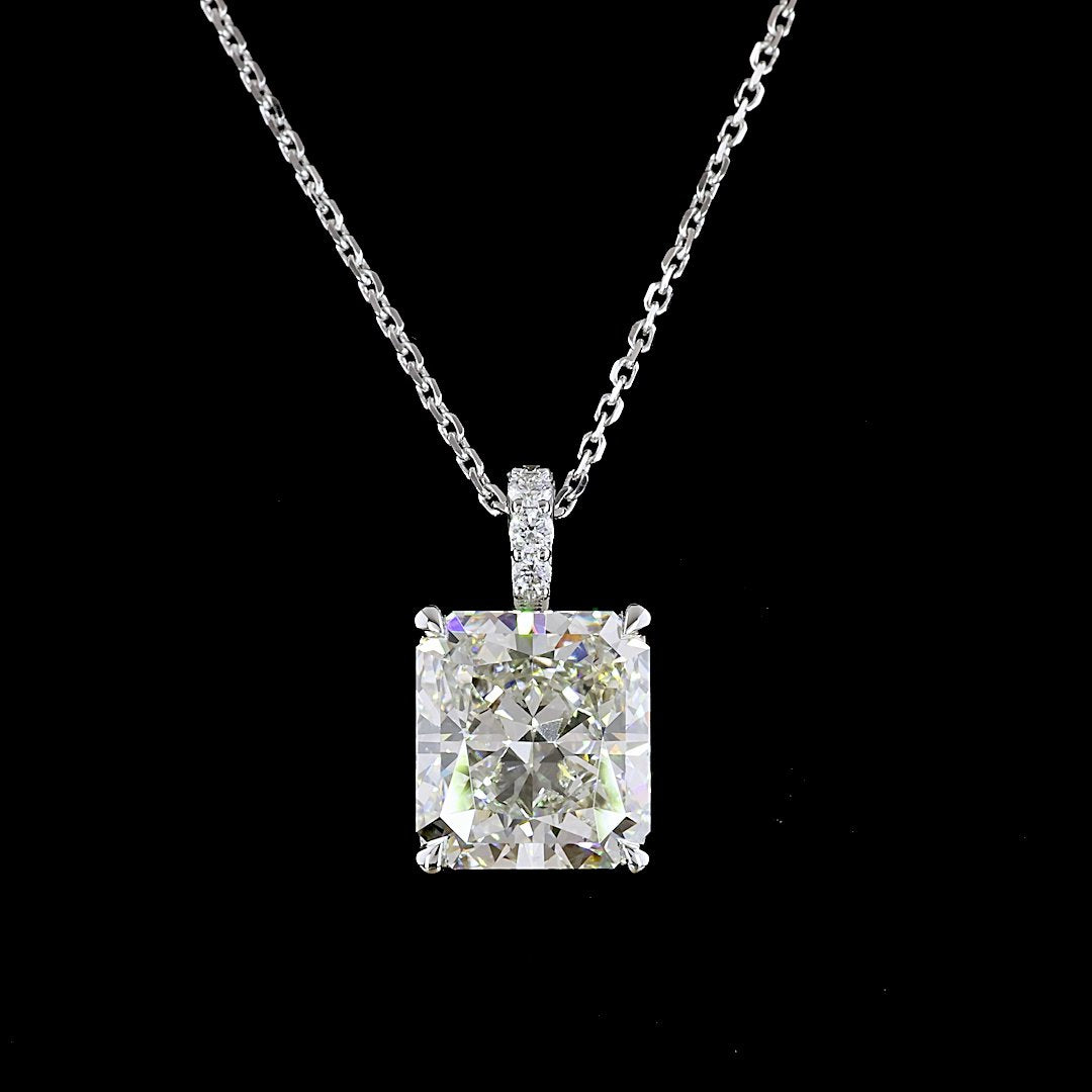 14kt White Gold GIA Certified Lab Diamond Pendant