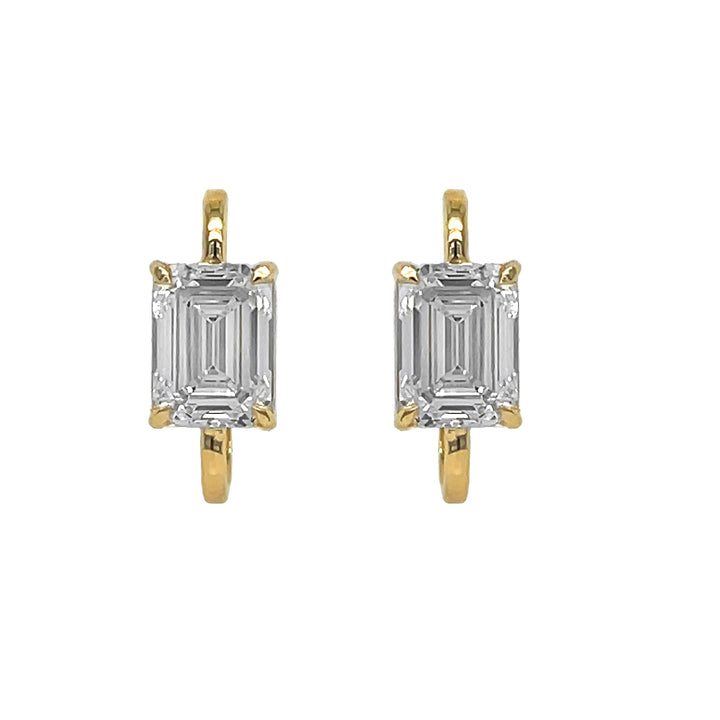 14kt Yellow Gold Lab Diamond Huggie Earring