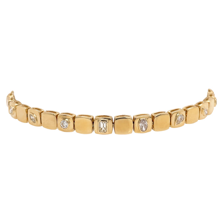 18kt Yellow Gold Diamond Bracelet