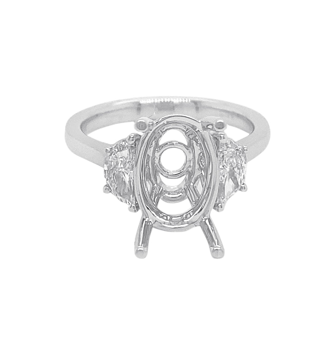 18kt White Gold Diamond Semi Mount