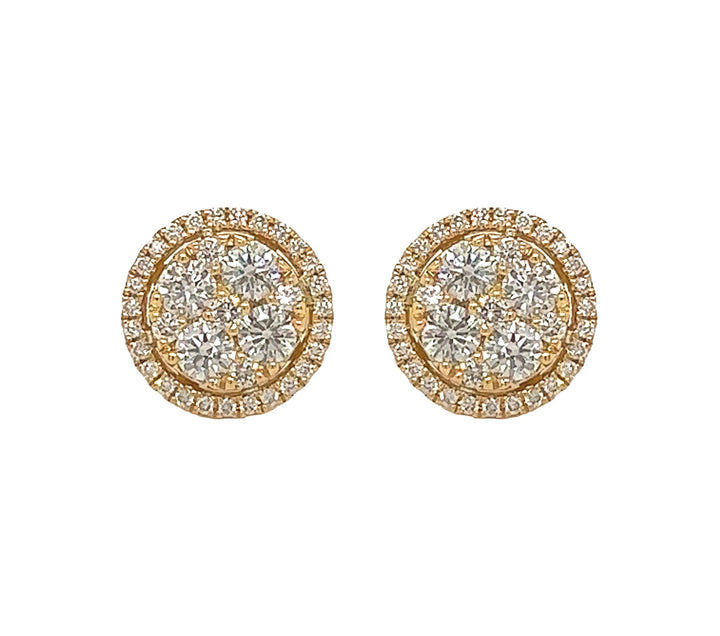 18kt Yellow Gold Diamond Earrings
