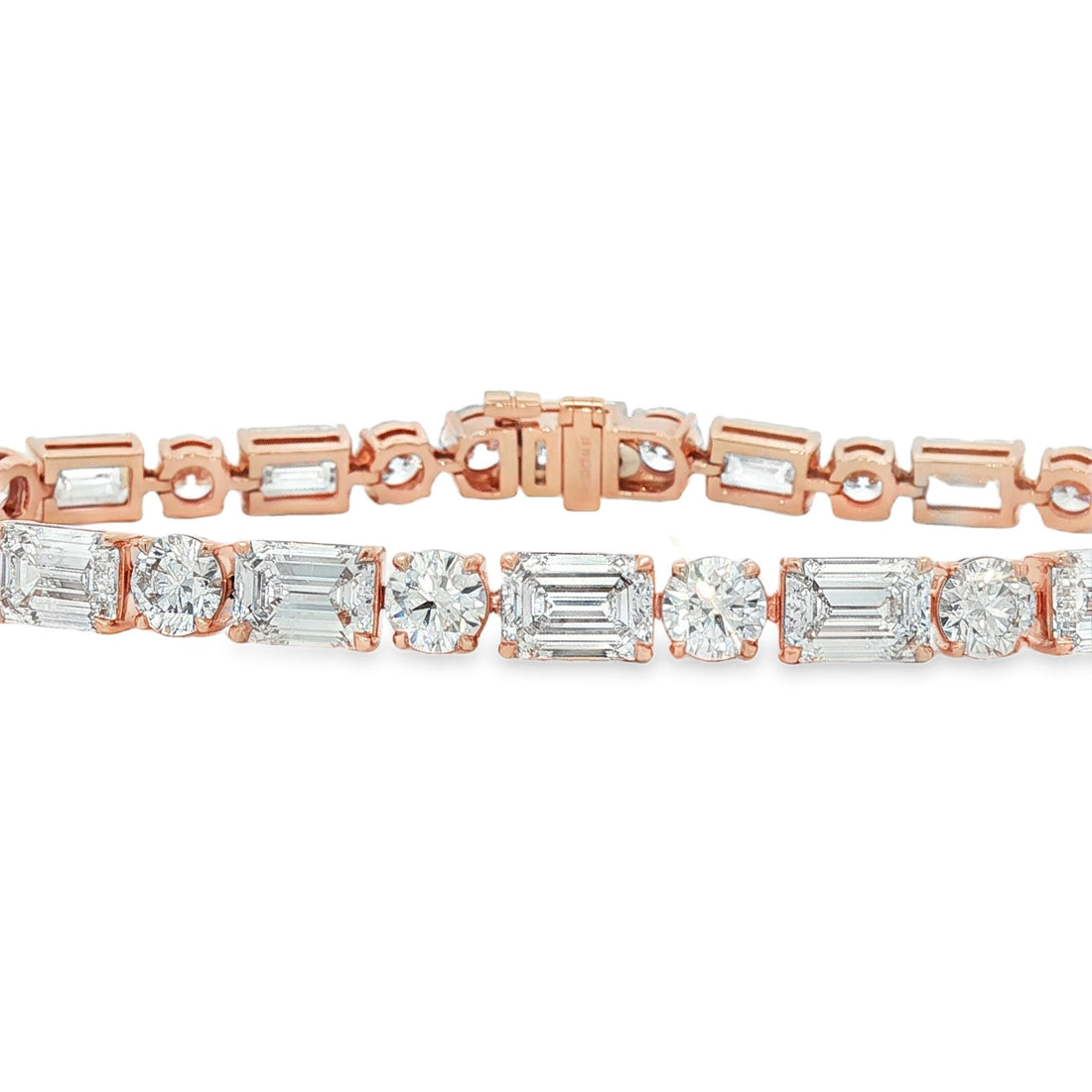 14kt Rose Gold Lab Diamond Tennis Bracelet