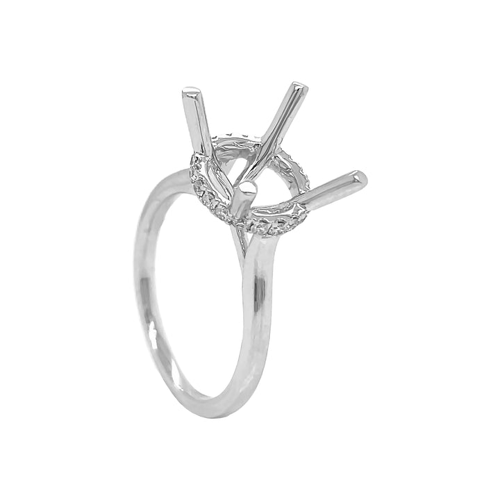 18kt White Gold Diamond Semi-mount