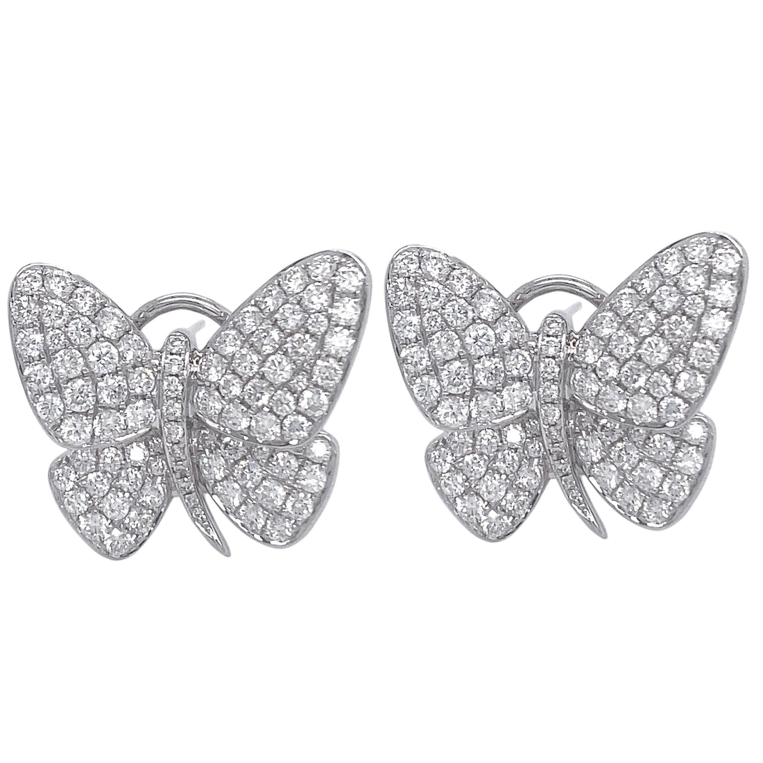18kt White Gold Diamond Earrings
