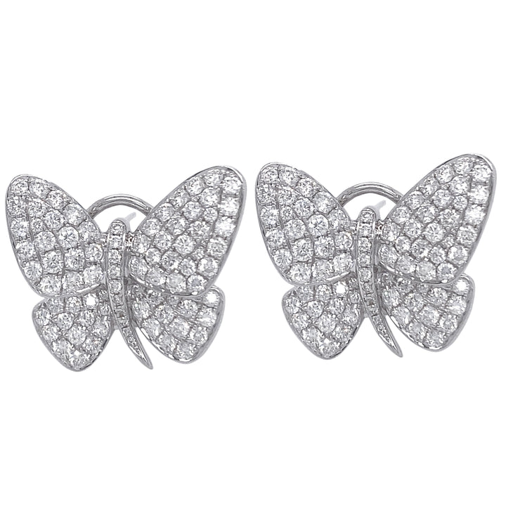 18kt White Gold Diamond Earrings
