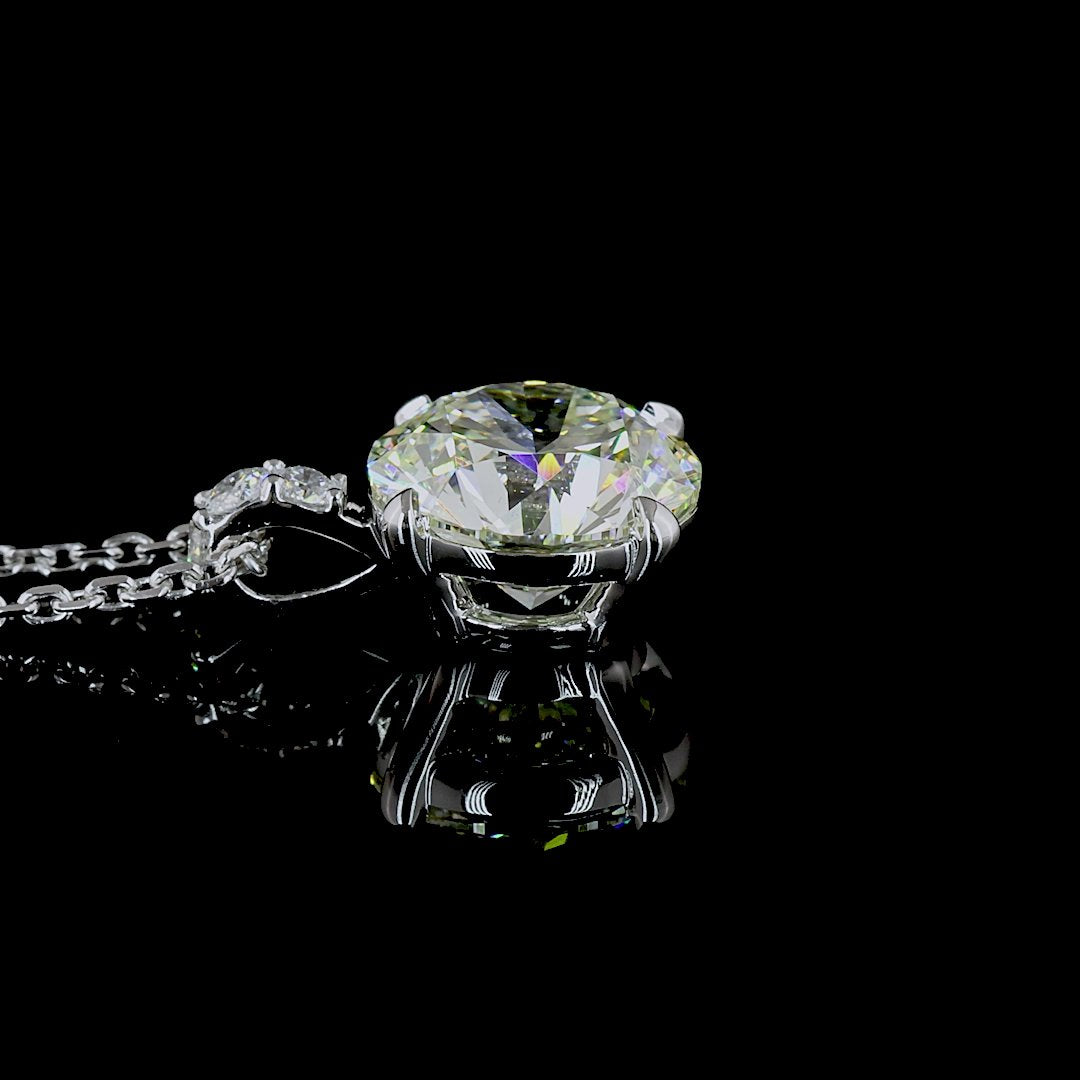 14kt White Gold Lab Diamond Pendant