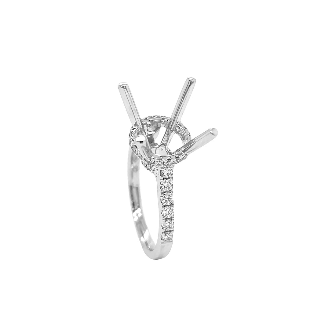 18kt White Gold Diamond Semi-mount