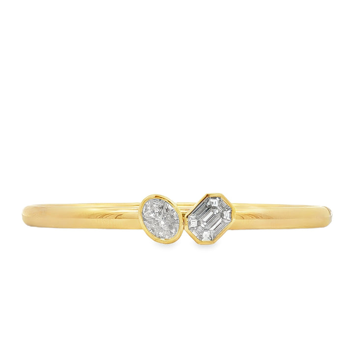 18kt Yellow Gold Diamond Bangle