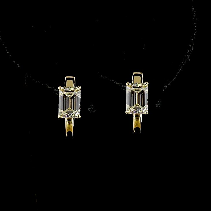 14kt Yellow Gold Lab Diamond Huggies