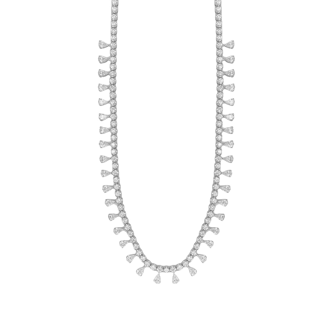 18kt White Gold Diamond Dangling Necklace