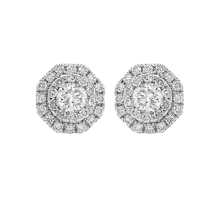 18kt White Gold Diamond Earrings