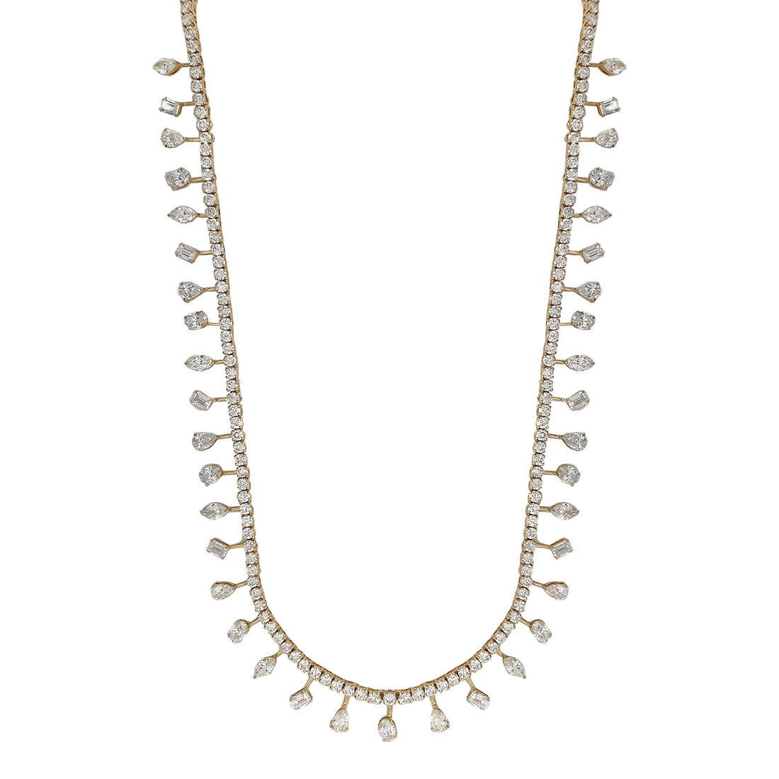 14kt Yellow Gold Diamond Necklace