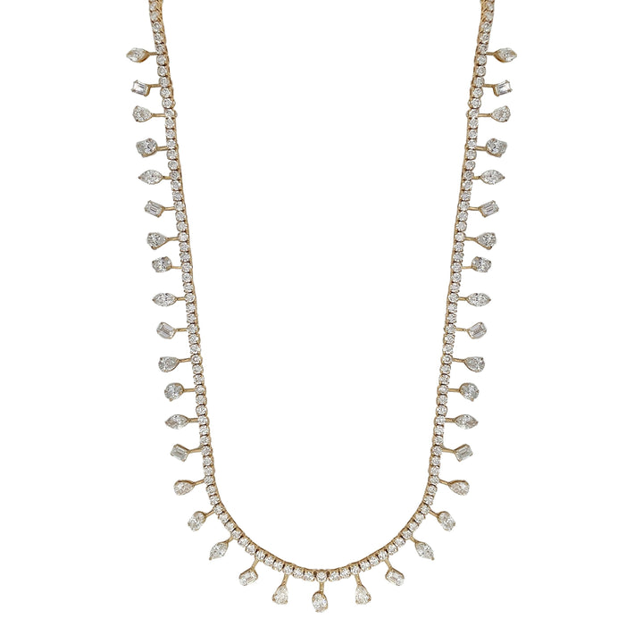 14kt Yellow Gold Diamond Necklace