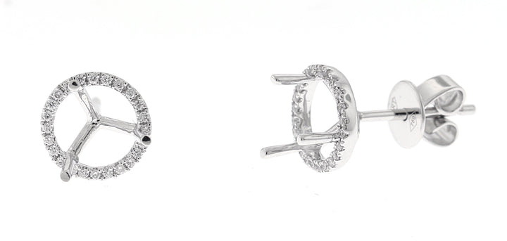 18kt White Gold Diamond Earring Jackets