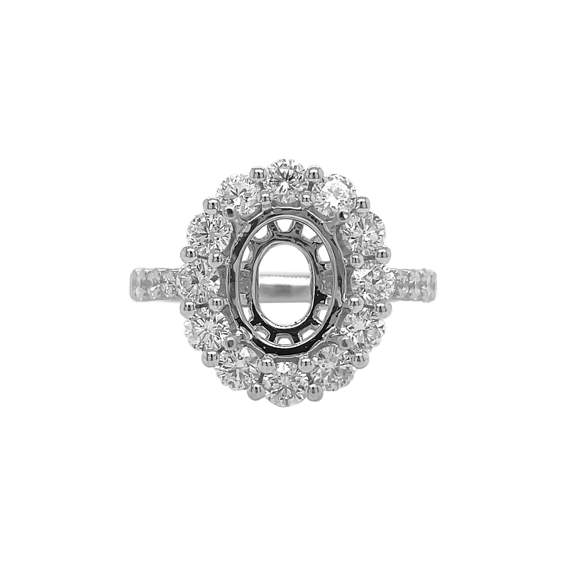 18kt White Gold Diamond Semi Mount
