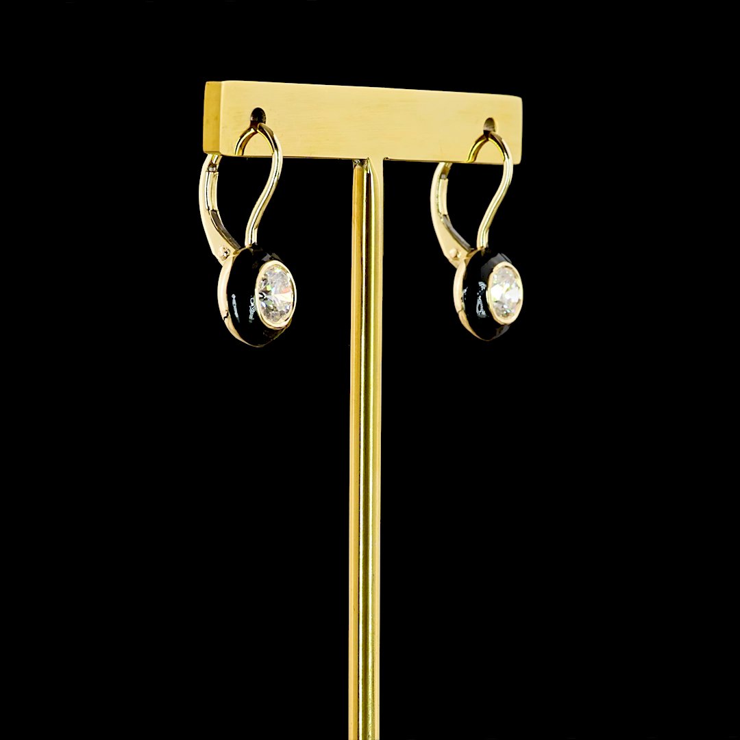 14kt Yellow Gold Lab Diamond Earrings