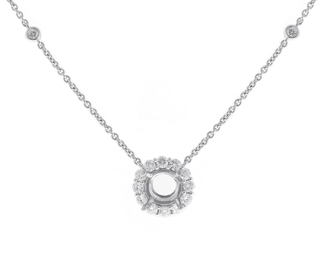 18kt White Gold Diamond Pendant Mounting