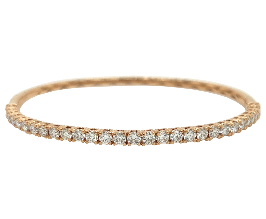 18Kt Rose Gold Diamond Bangle