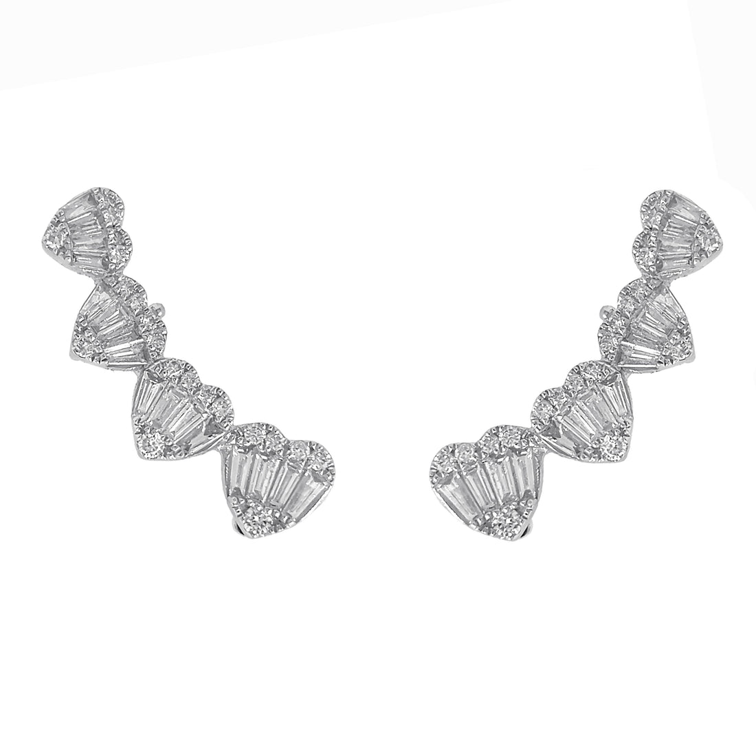 18kt White Gold Diamond Earrings