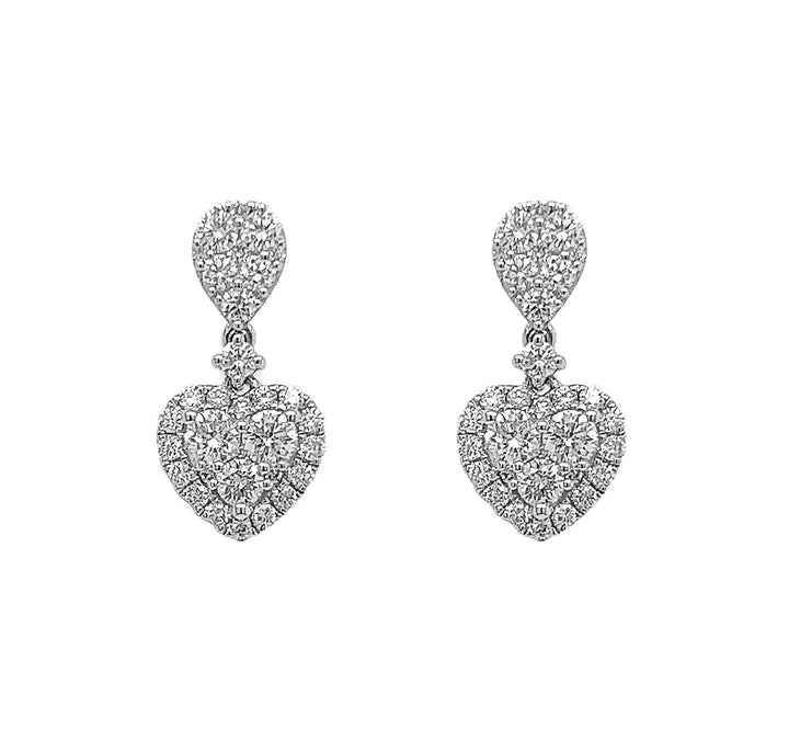 18kt White Gold Diamond Earrings