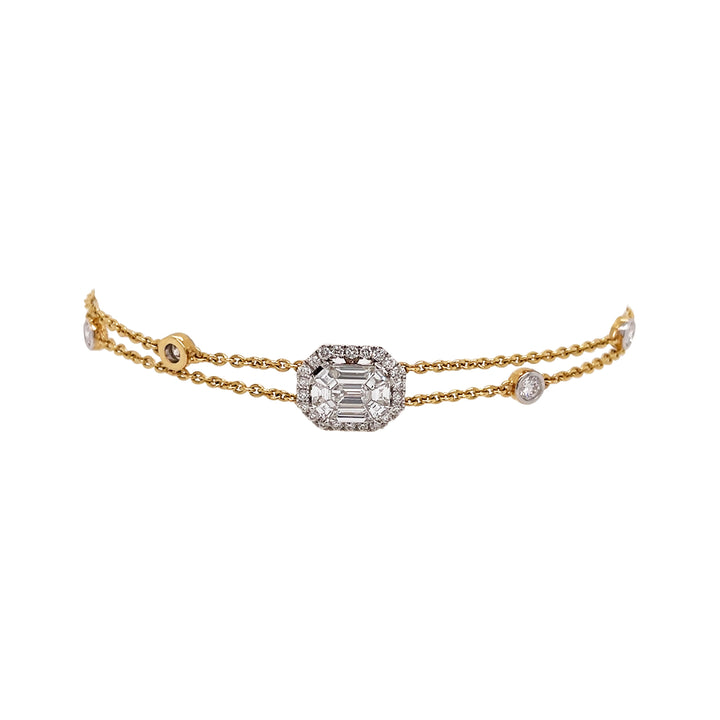 18kt Yellow Gold Diamond Bracelet
