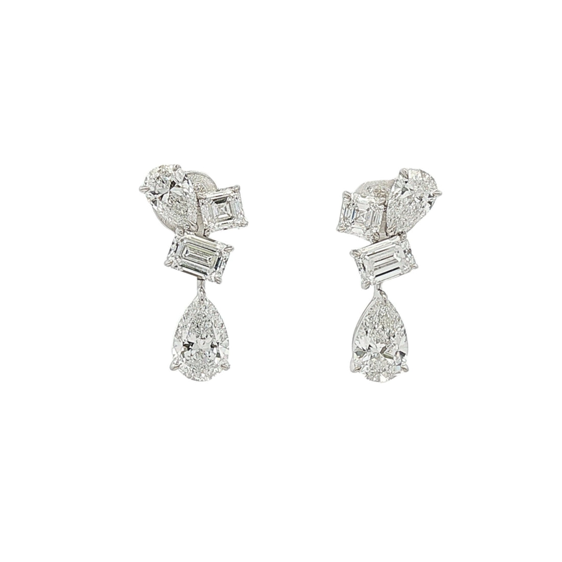 18kt White Gold Lab Diamond Earring