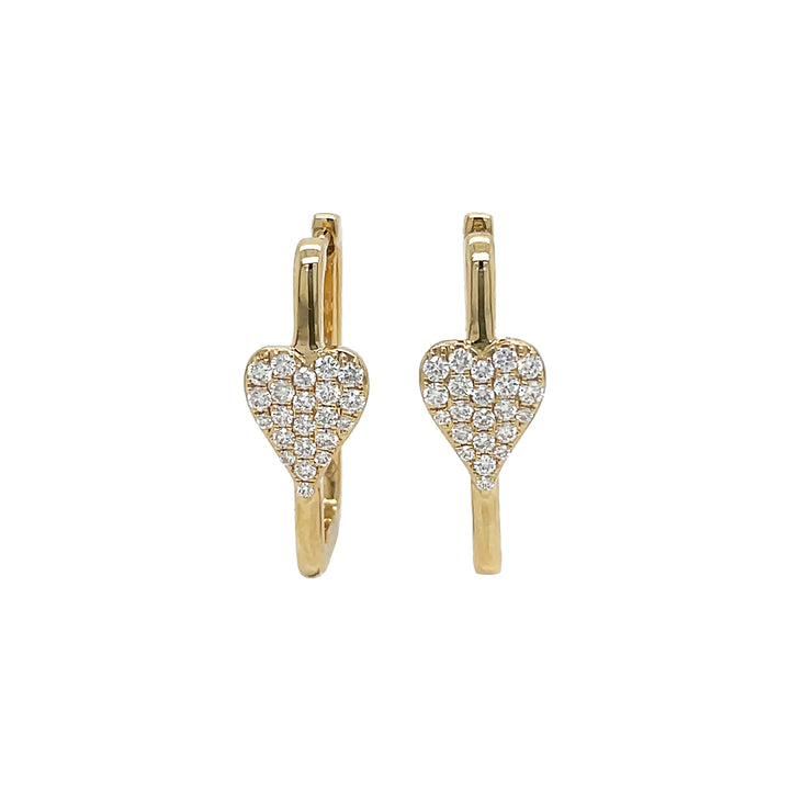 18kt Yellow Gold Diamond Hoop Earrings