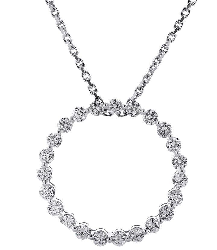 18kt White Gold Diamond Circle of Life Pendant