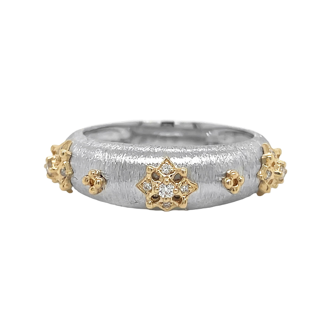 18kt White and Yellow Gold Diamond Ring