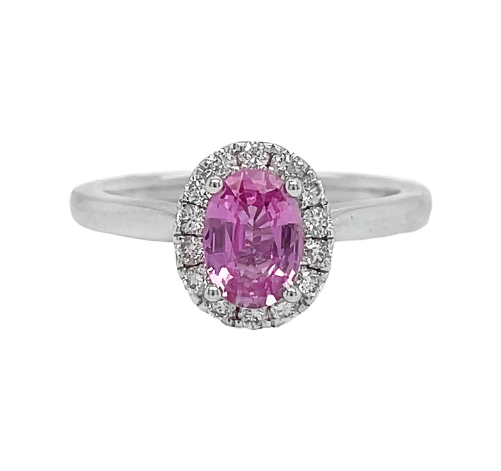 18kt White Gold Diamond and Sapphire Ring