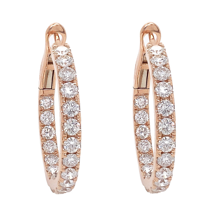 18kt Rose Gold Diamond Earrings