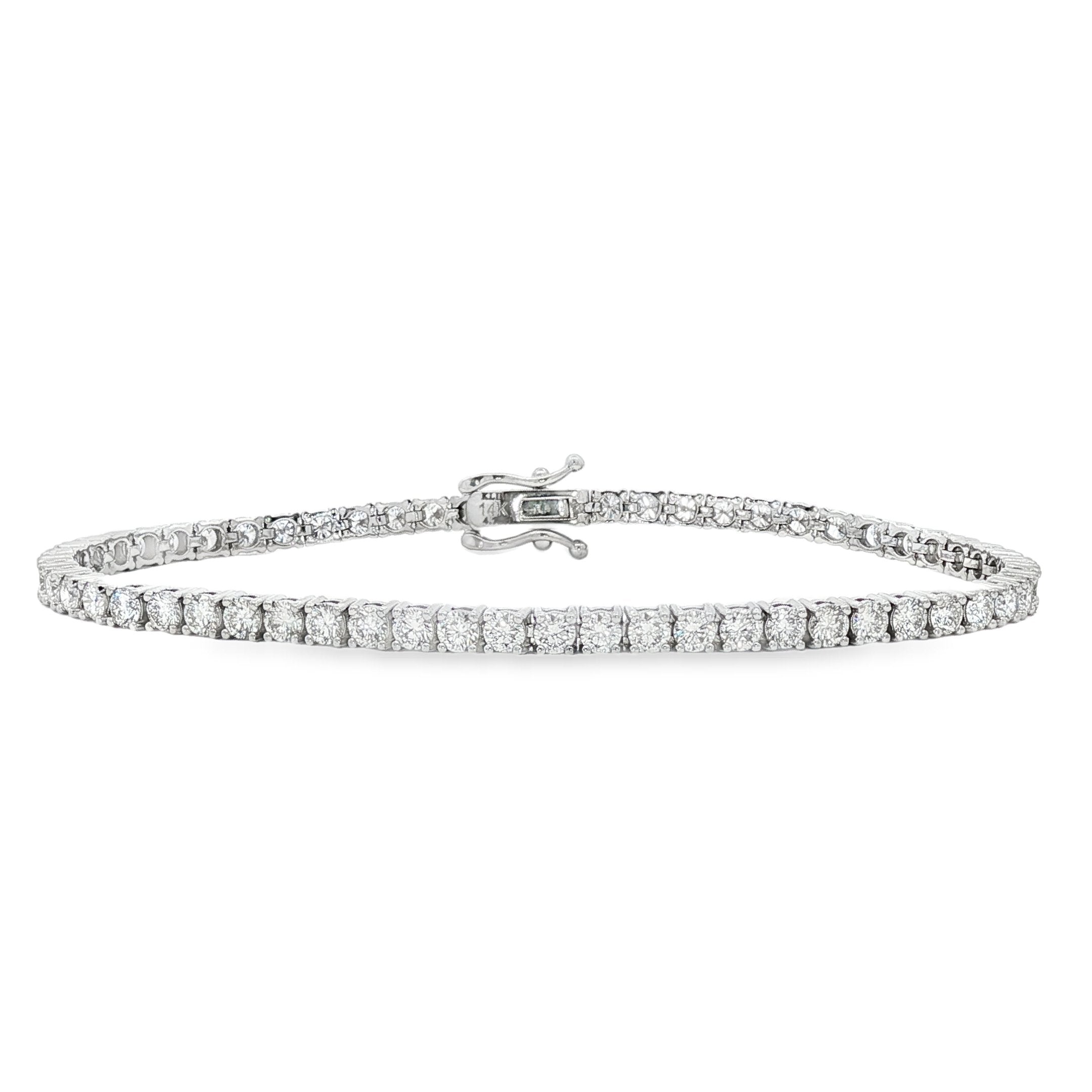 14kt White Gold Lab Diamond Tennis Bracelet