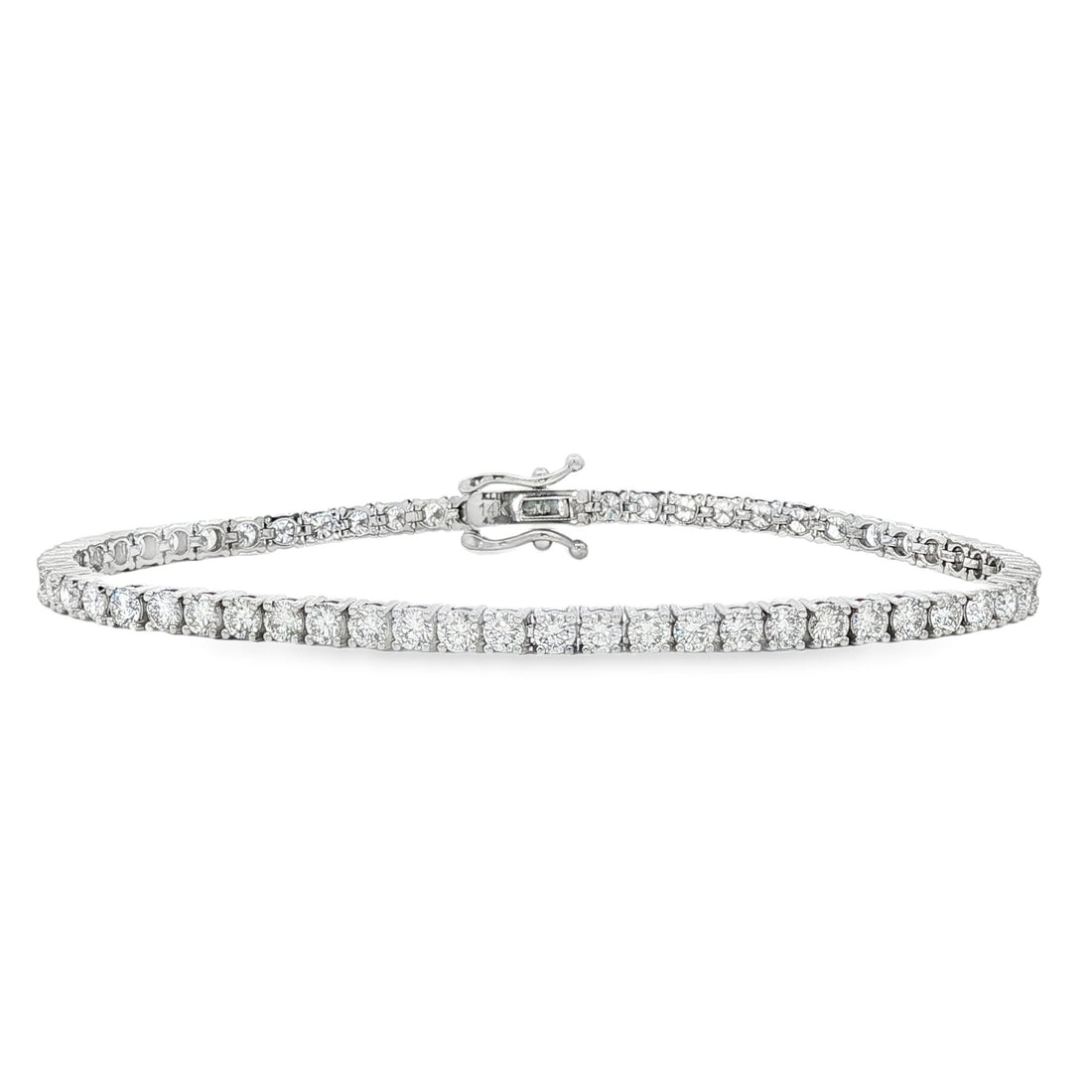 14kt White Gold Lab Diamond Tennis Bracelet