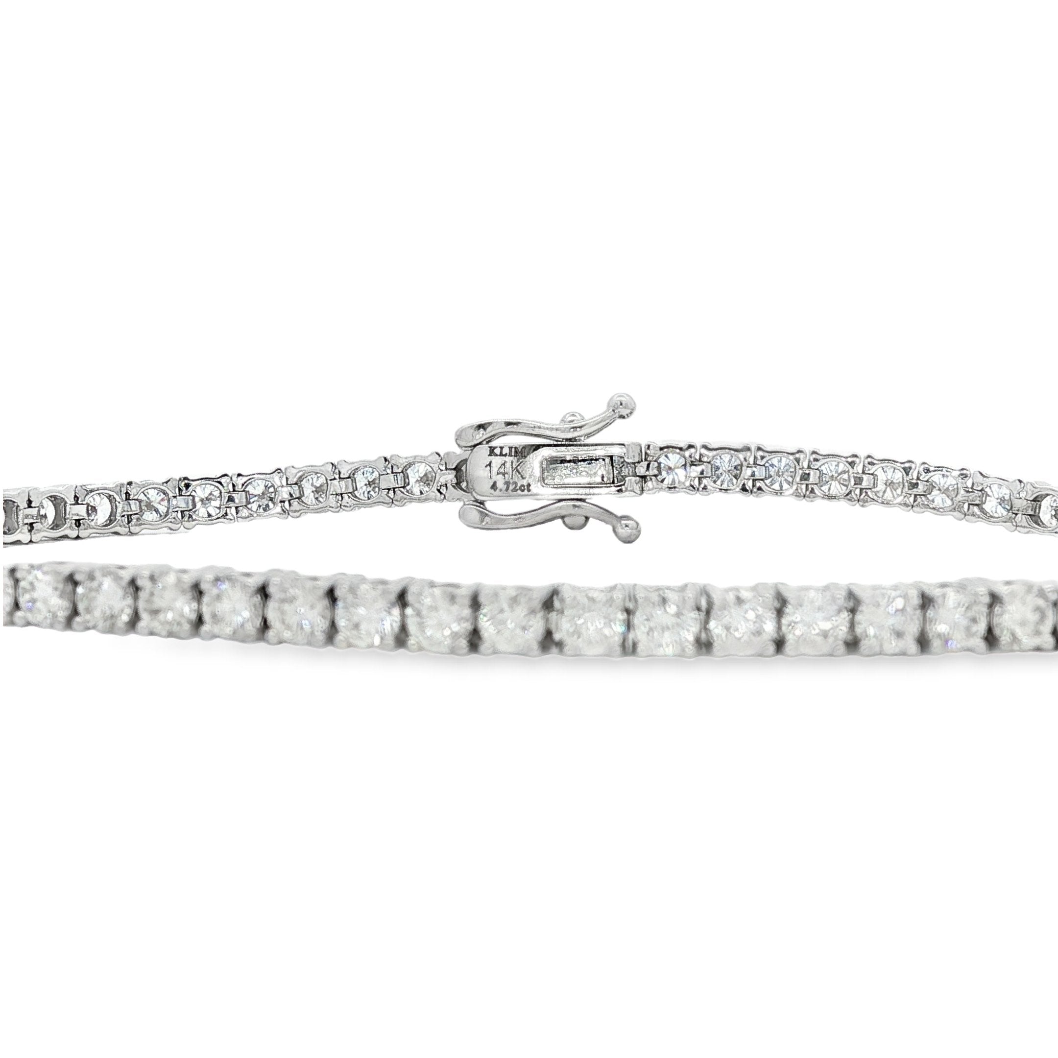 14kt White Gold Lab Diamond Tennis Bracelet