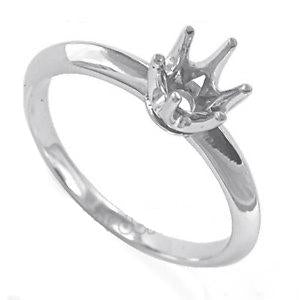18kt White Gold Semi Mount