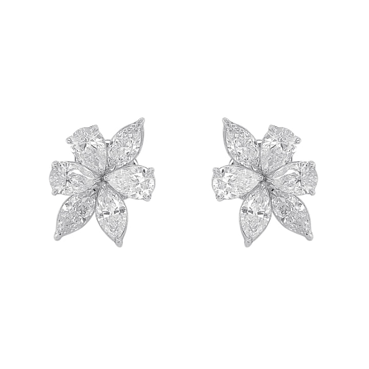 18kt White Gold Diamond Earrings