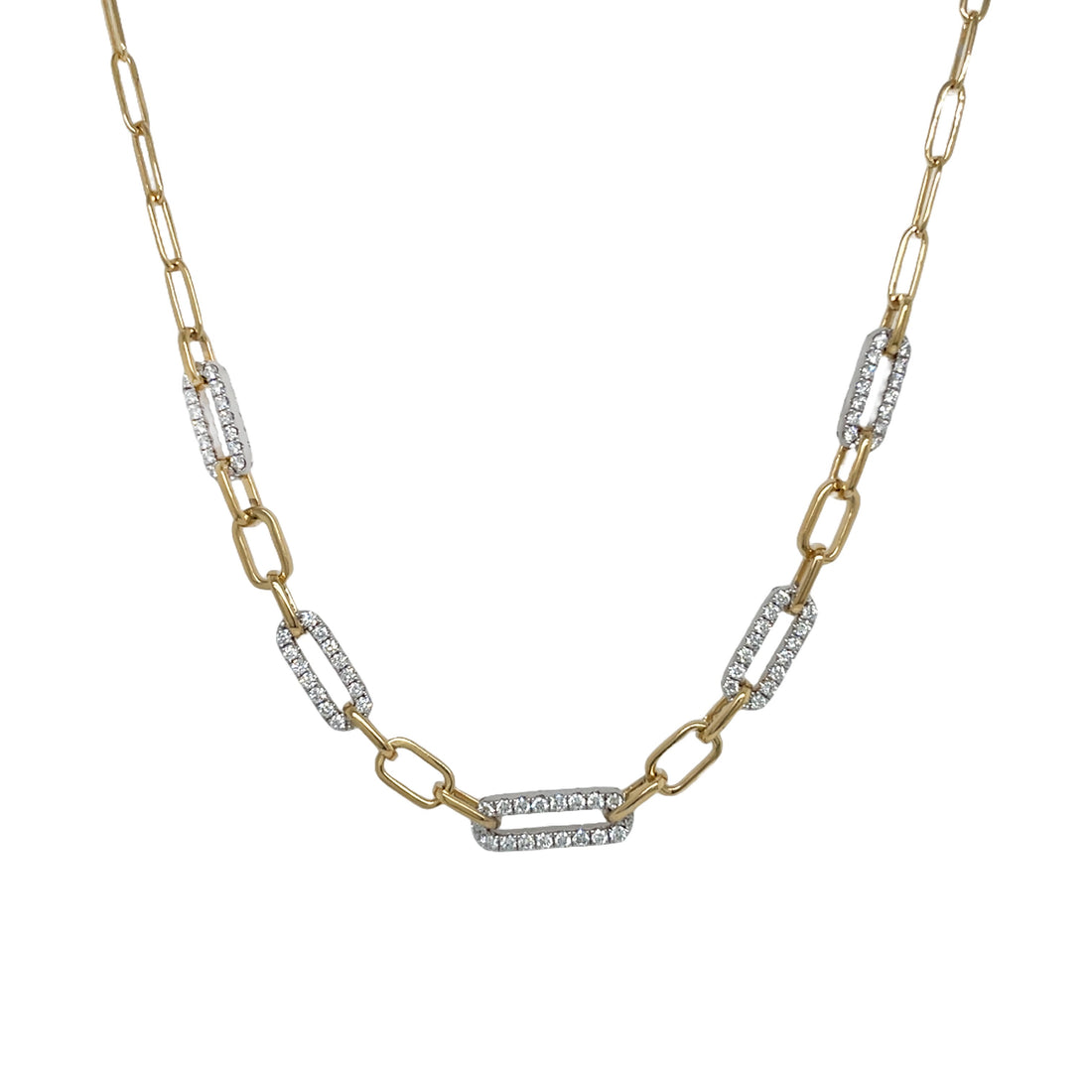 18kt Yellow Gold Diamond Necklace