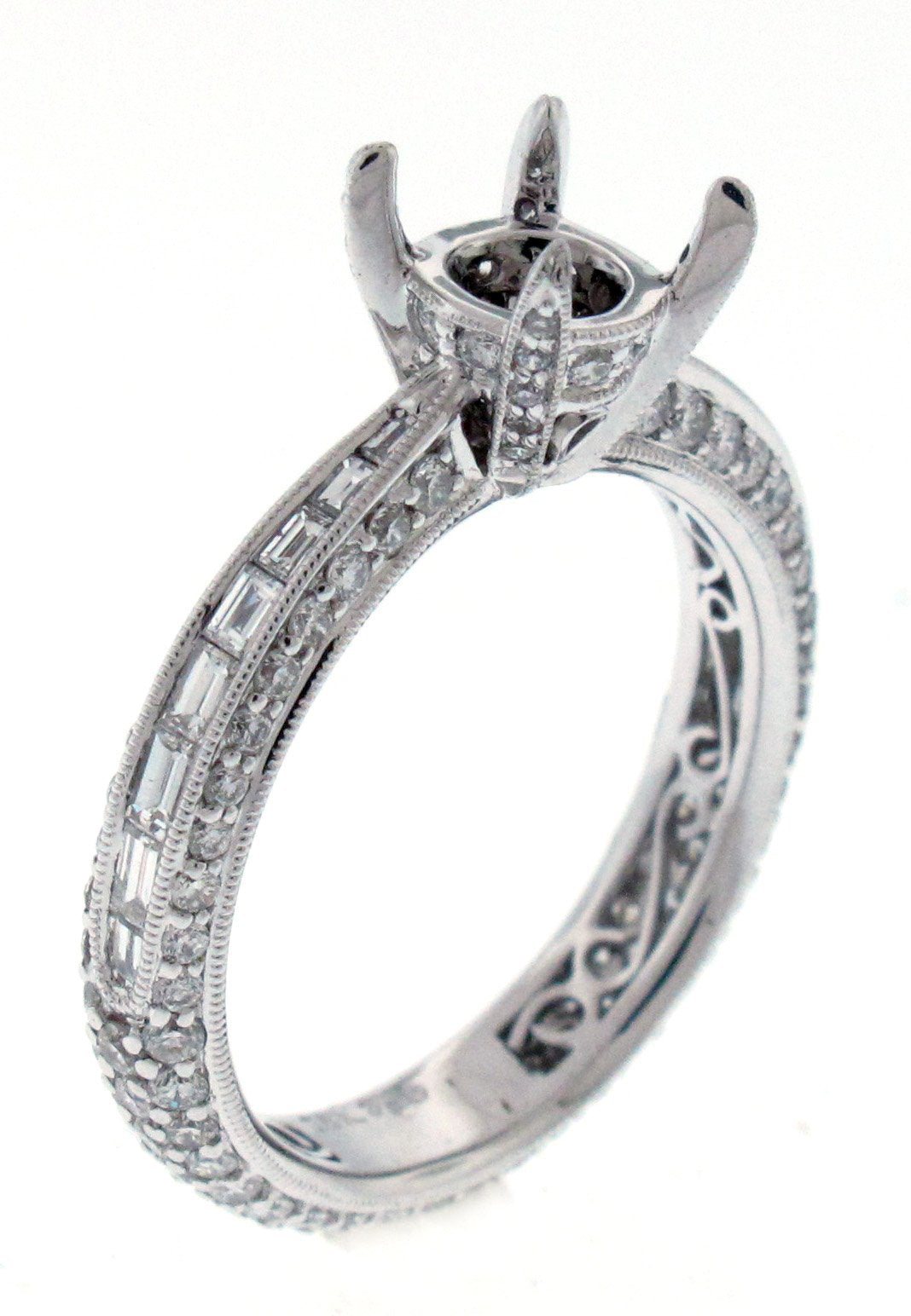 18kt White Gold Diamond Eternity Semi Mount