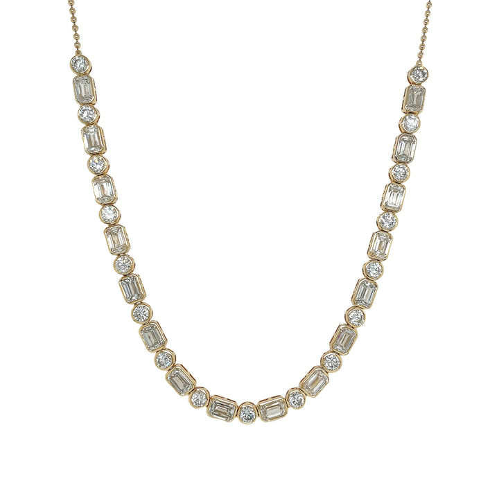 14kt Yellow Gold Lab Diamond Tennis Necklace