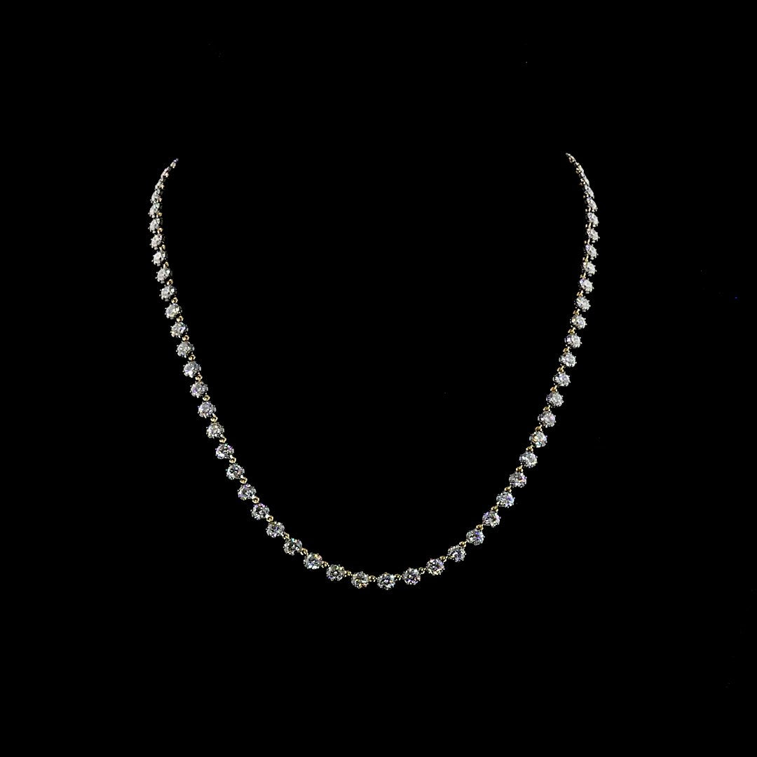 14kt Yellow Gold Lab Diamond Tennis Necklace