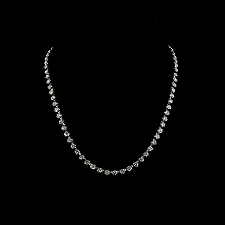 14kt Yellow Gold Lab Diamond Tennis Necklace