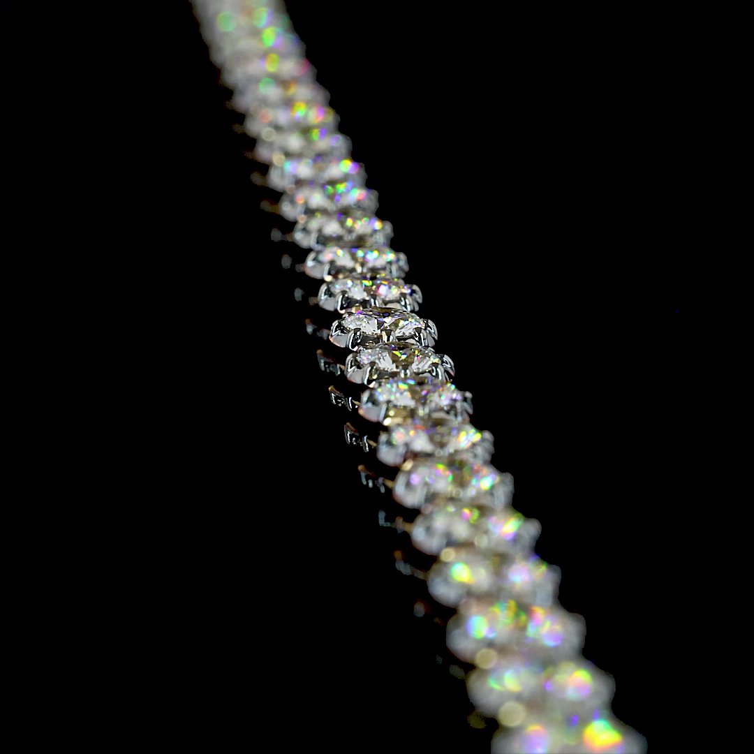 14kt Yellow Gold Lab Diamond Tennis Necklace