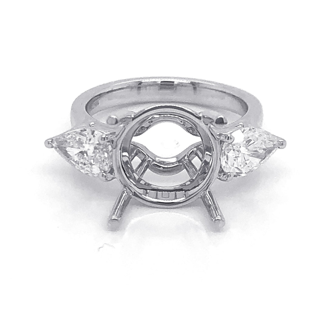 18kt White Gold Diamond Semi Mount