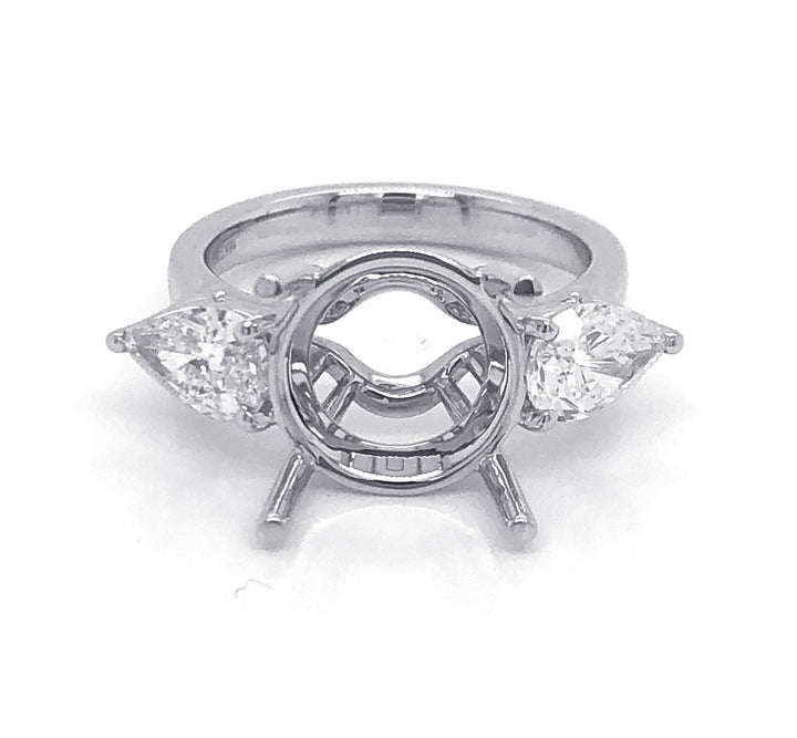 18kt White Gold Diamond Semi Mount