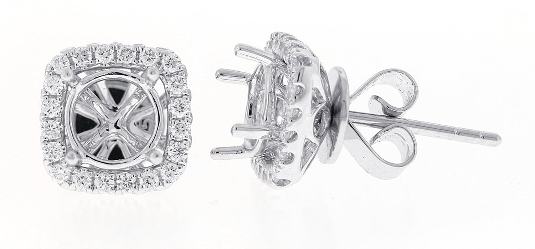 18kt White Gold Diamond Earrings Jacket