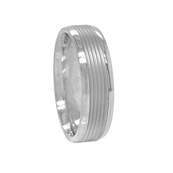 14kt White Gold Men`s Wedding Band