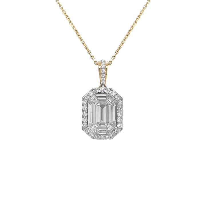 18kt Yellow Gold Diamond Double-sided Pendant