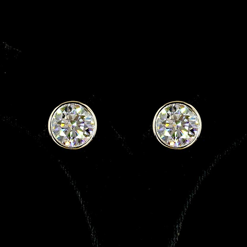 14kt Yellow Gold Lab Diamond Studs