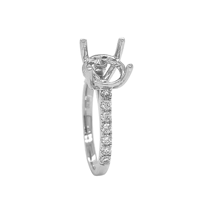 18kt White Gold Diamond Semi-mount